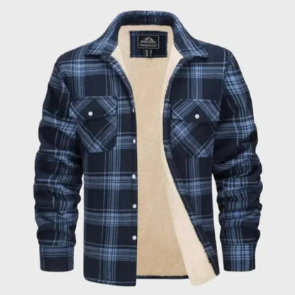 Veste en flanelle douce doublée Sherpa pour femme