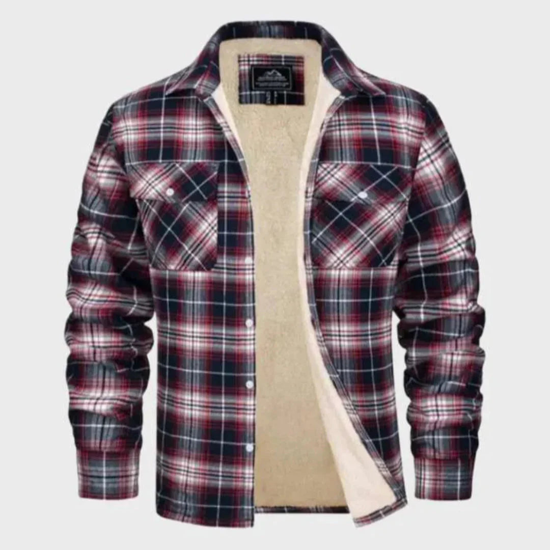 Veste en flanelle douce doublée Sherpa pour femme