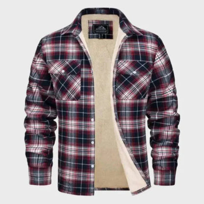 Veste en flanelle douce doublée Sherpa pour femme
