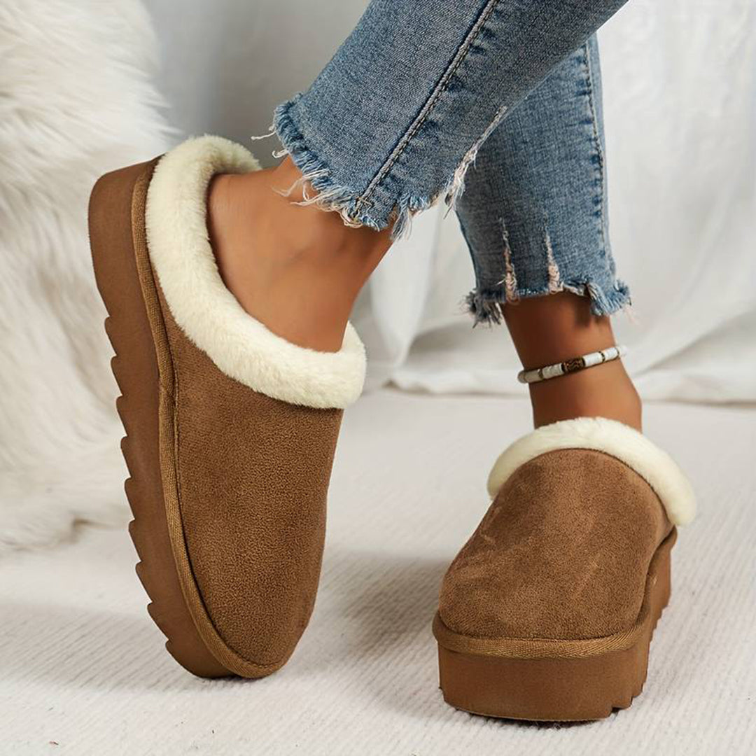 Élégantes pantoufles en laine pour femmes Qualité de luxe