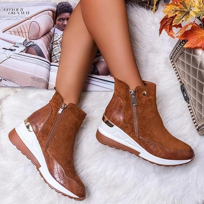Bottes en cuir à talons hauts pour femme