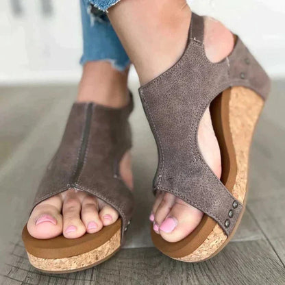 Sandales pour femme bout ouvert design élégant