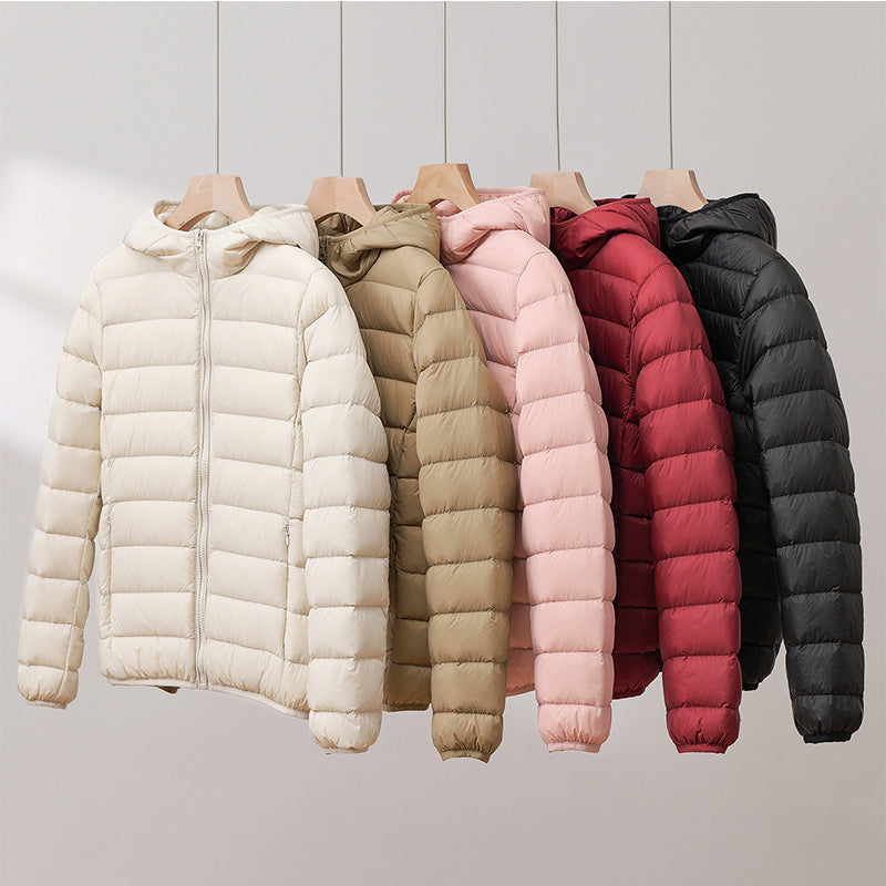 Veste à capuche matelassée en duvet chaud et isolant