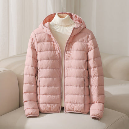 Veste à capuche matelassée en duvet chaud et isolant