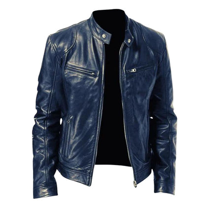 Veste en cuir homme style élégant