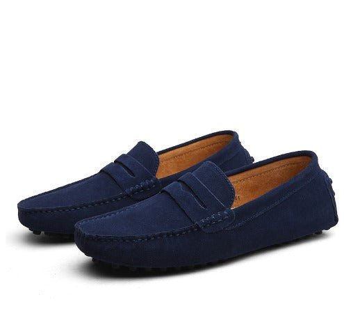 Mocassins en daim marron pour homme
