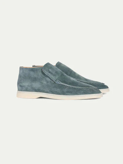 Mocassins en daim marron pour homme, sans lacets