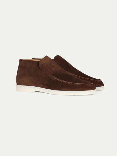 Mocassins en daim marron pour homme, sans lacets