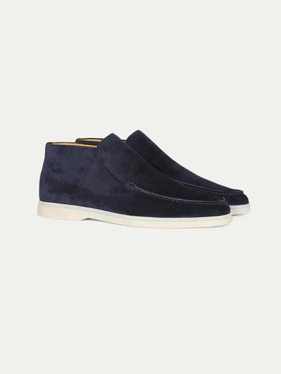 Mocassins en daim marron pour homme, sans lacets
