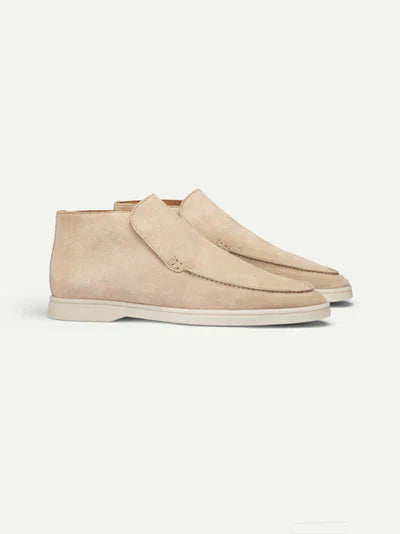 Mocassins en daim marron pour homme, sans lacets