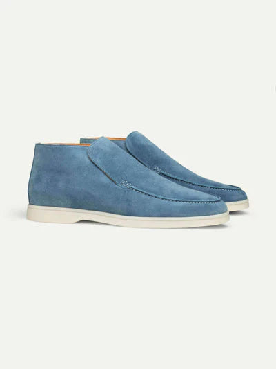 Mocassins en daim marron pour homme, sans lacets