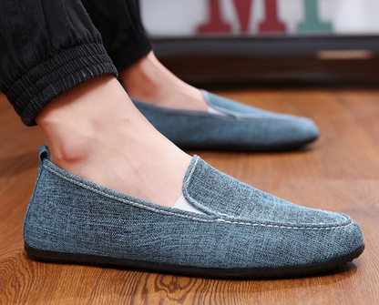 Mocassins homme antidérapants aspect daim