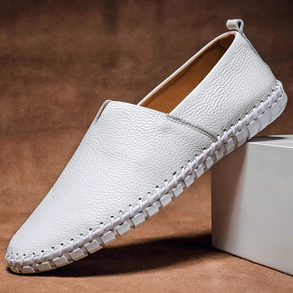 Bequeme Leder Loafers Herren Schuhe Slip-On - IdealeKleiden