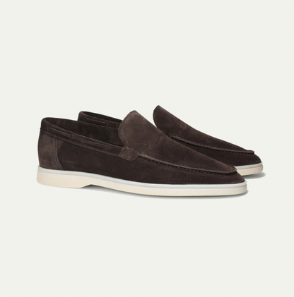 Mocassins en cuir pour homme, en daim