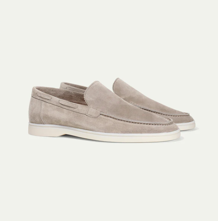 Mocassins en cuir pour homme, en daim