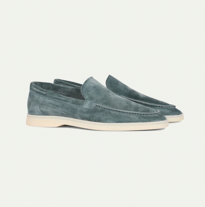 Mocassins en cuir pour homme, en daim