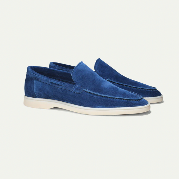 Mocassins en cuir pour homme, en daim