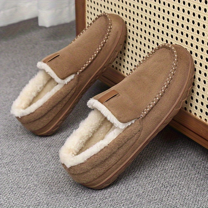 Herren Hausschuhe Schafwolle Warm Winter - IdealeKleiden