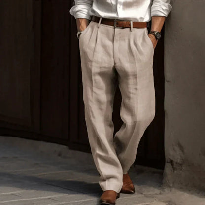 Pantalon en lin confortable pour hommes, léger