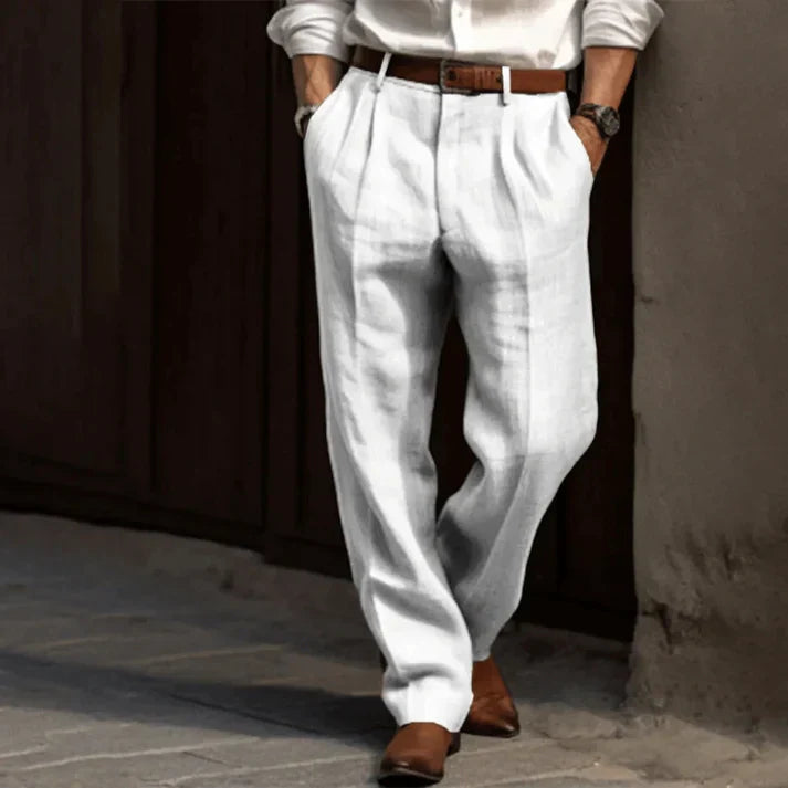 Pantalon en lin confortable pour hommes, léger