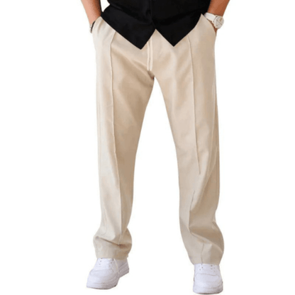 Pantalon d'été pour homme, coupe droite, confortable