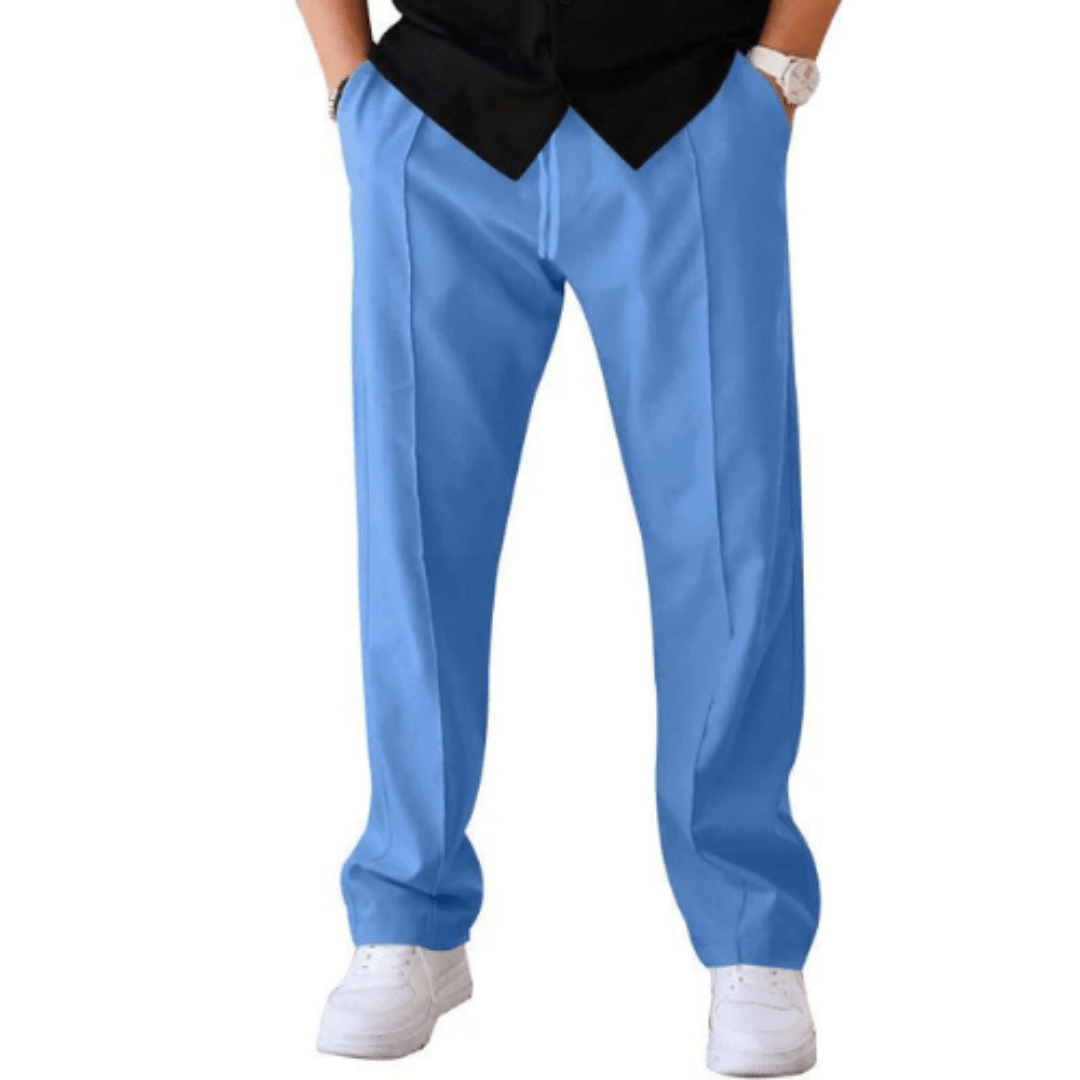 Pantalon d'été pour homme, coupe droite, confortable