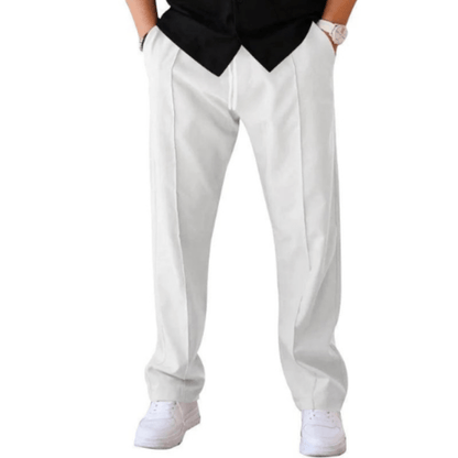 Pantalon d'été pour homme, coupe droite, confortable