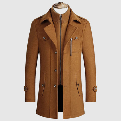 Manteau en laine moderne Martin Verdant Elegant