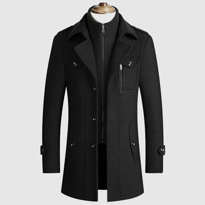 Manteau en laine moderne Martin Verdant Elegant