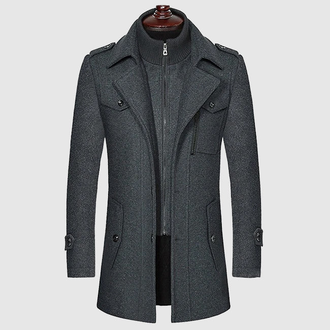 Manteau en laine moderne Martin Verdant Elegant