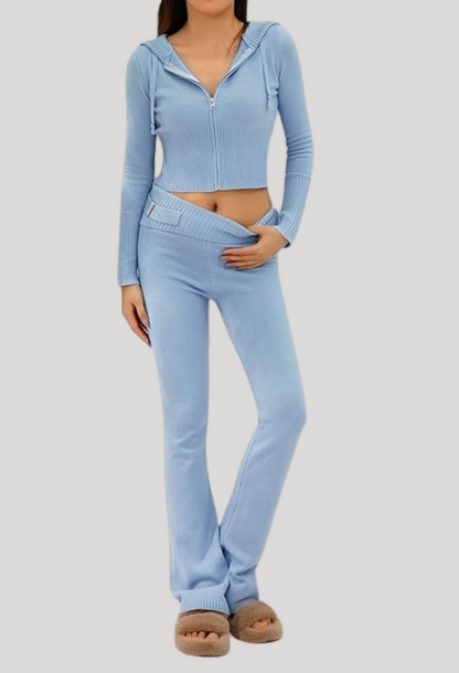 Ensemble en maille deux pièces loungewear femme