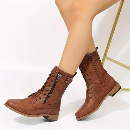 Chaussures femme Bottes à plateforme Lacets Élégant