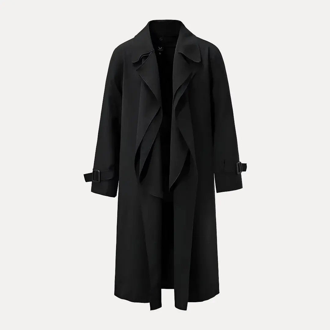 Élégant manteau pour femme avec revers et ceinture