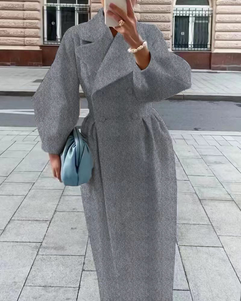 Manteau en laine pour femme élégant hiver
