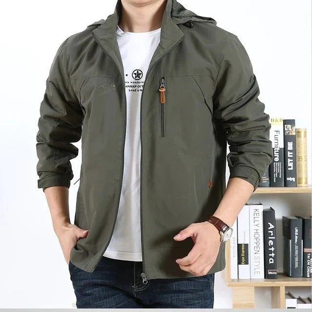 Veste d'extérieur pour homme imperméable style militaire
