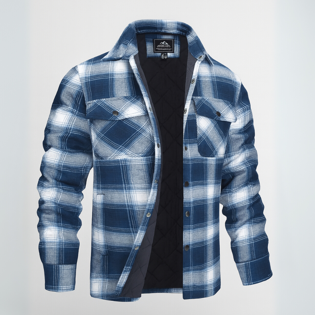 Chemise à carreaux en coton aspect flanelle