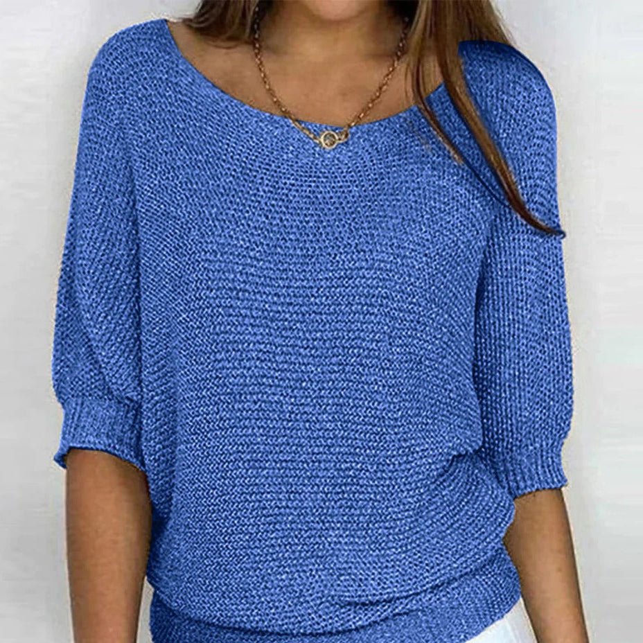 Haut léger pour femme avec motif tricoté décoratif