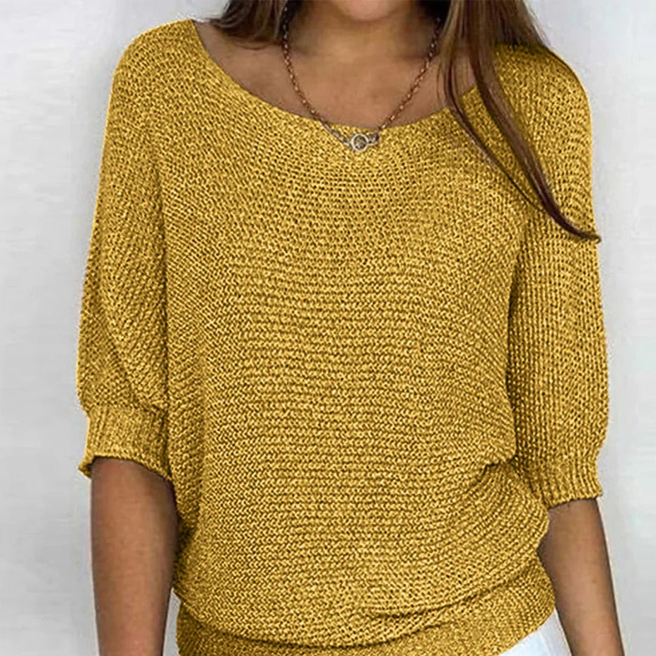 Haut léger pour femme avec motif tricoté décoratif