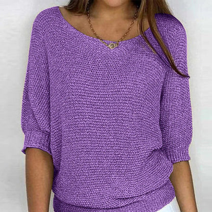 Haut léger pour femme avec motif tricoté décoratif