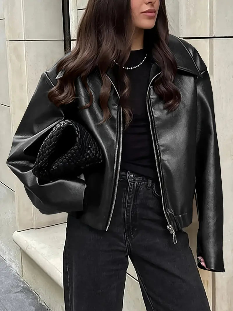 Blouson bomber femme confortable avec fermeture éclair