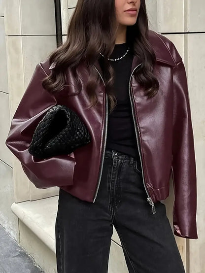 Blouson bomber femme confortable avec fermeture éclair