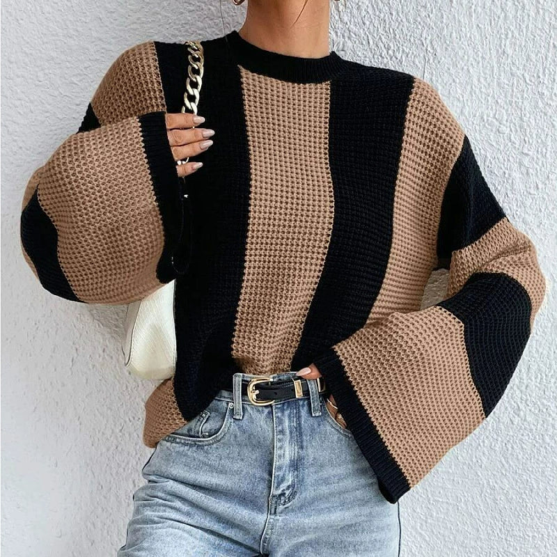Pulls tricotés à la mode pour femme avec manches larges