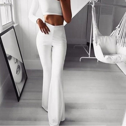 Pantalon large taille haute confortable pour femme