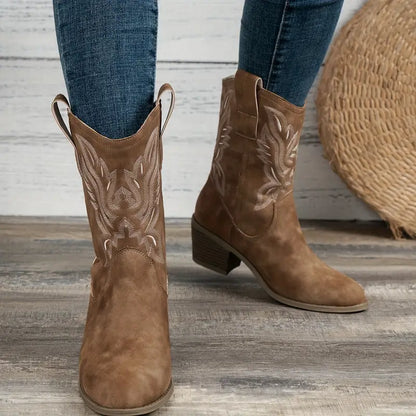 Stilvolle Damen Stiefeletten mit Absatz - IdealeKleiden