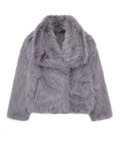 Manteau élégant pour femme en fausse fourrure de qualité luxe