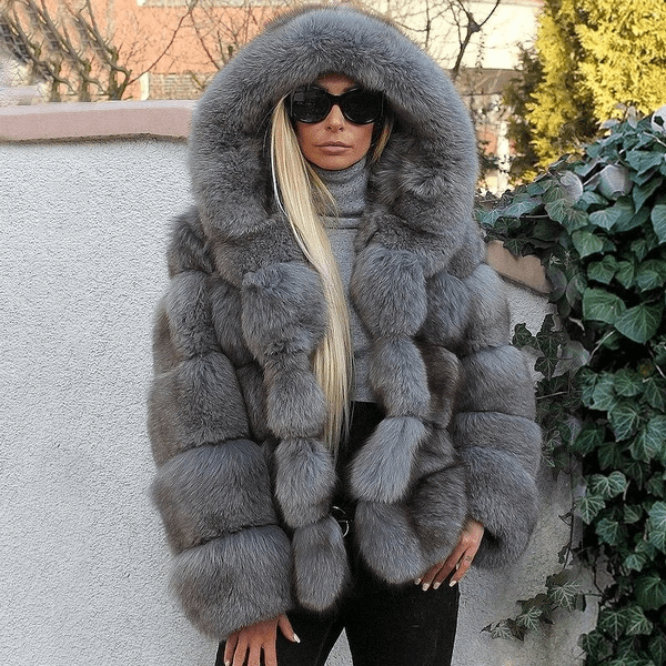 Veste Teddy Oversize Douce à Capuche pour Femmes