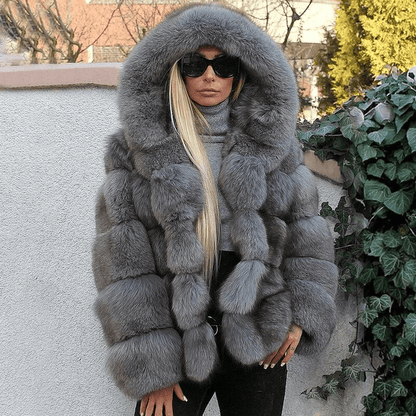 Veste Teddy Oversize Douce à Capuche pour Femmes
