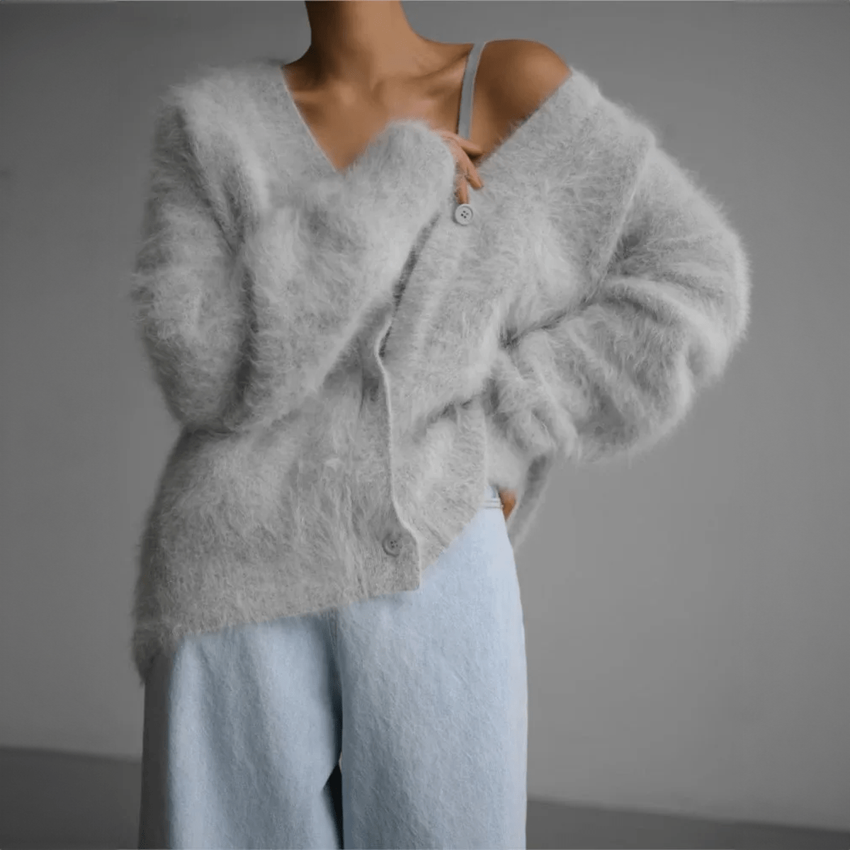 Gilet en maille pour femme, doux, moderne, avec boutons