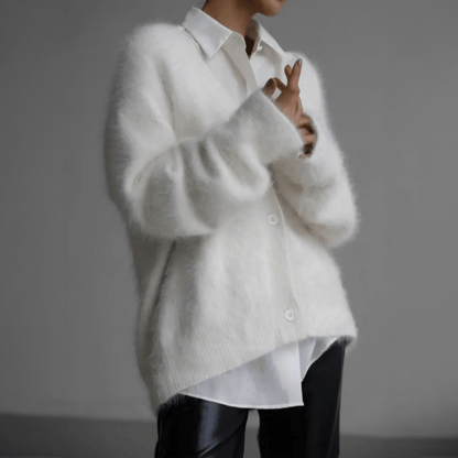 Gilet en maille pour femme, doux, moderne, avec boutons