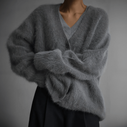 Gilet en maille pour femme, doux, moderne, avec boutons